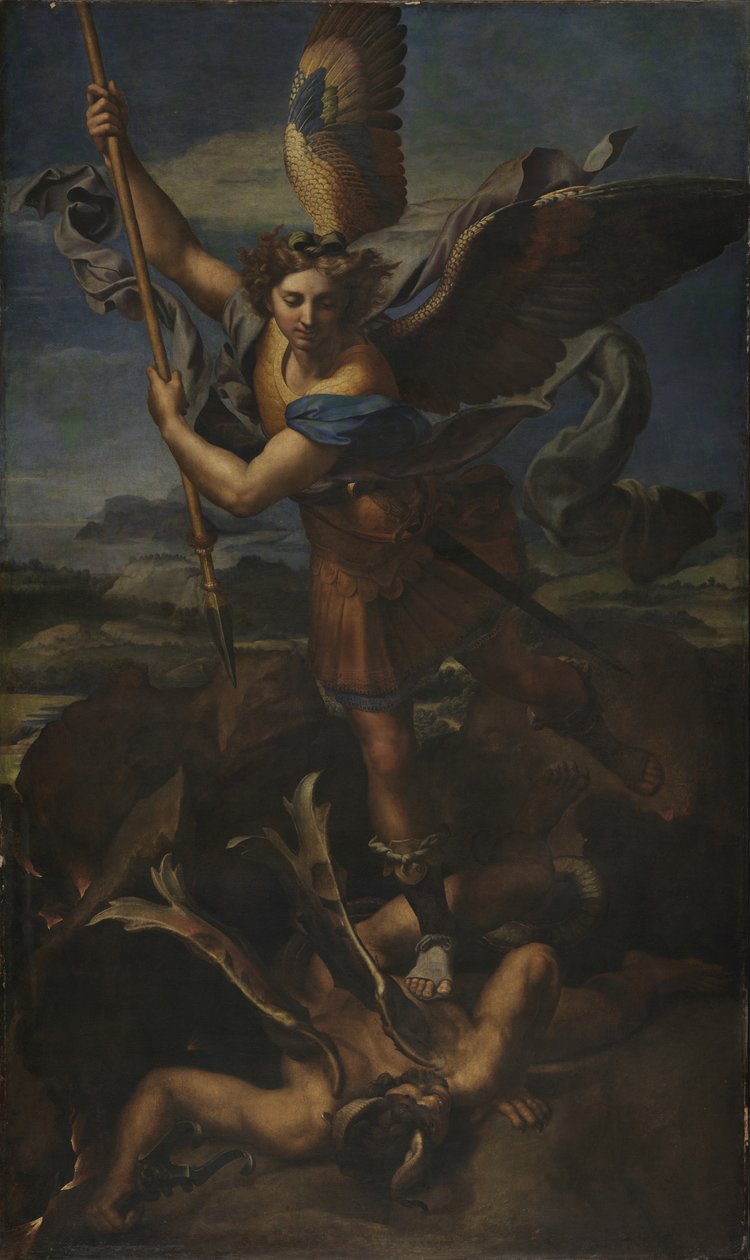 圣迈克尔征服撒旦 作者 拉斐尔（Raffaello Sanzio Raphael）