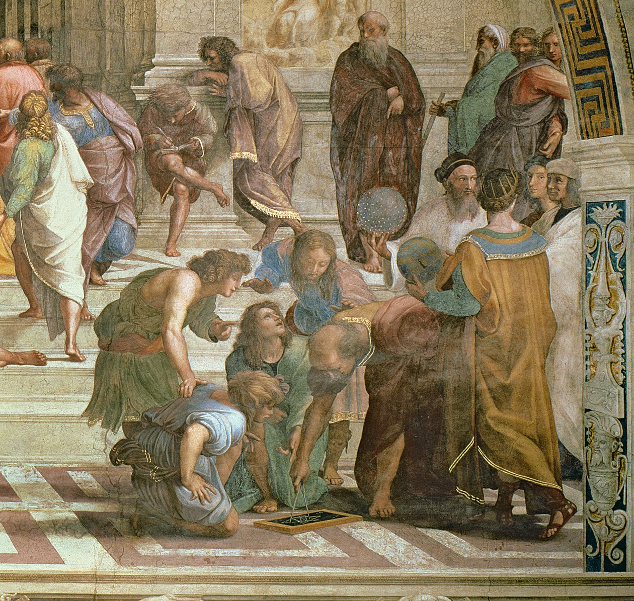 雅典学院，来自Stanza della Segnatura，1510-11（详情为472） 作者 拉斐尔（Raffaello Sanzio Raphael）