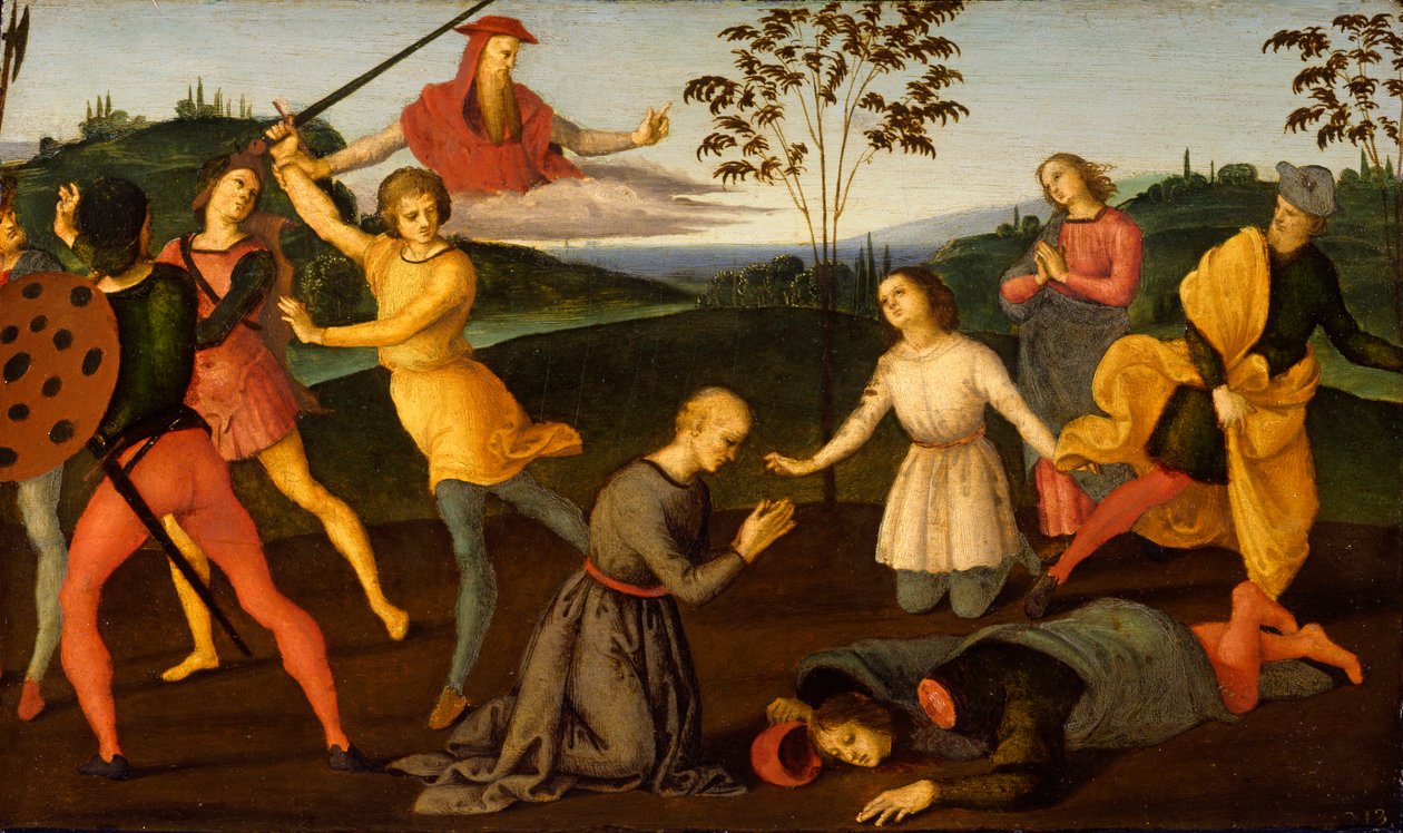 圣杰罗姆惩罚异教徒Sabinian 作者 拉斐尔（Raffaello Sanzio Raphael）