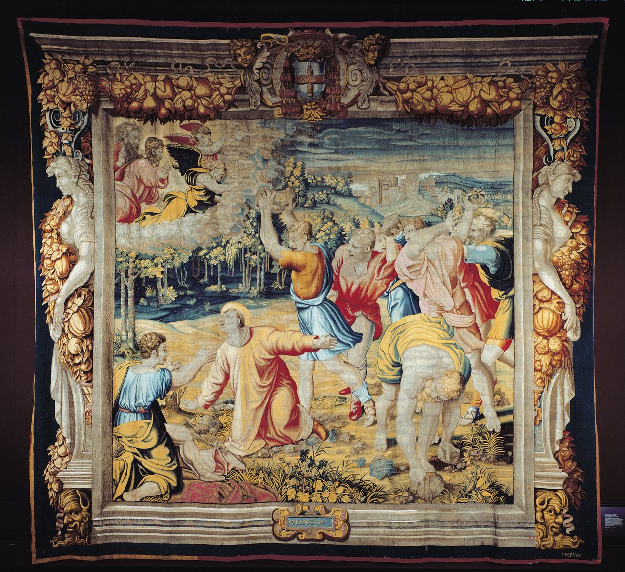 圣斯蒂芬，在Jean Lefevre的卢浮宫工作室编织，1655-61（挂毯） 作者 拉斐尔（Raffaello Sanzio Raphael）