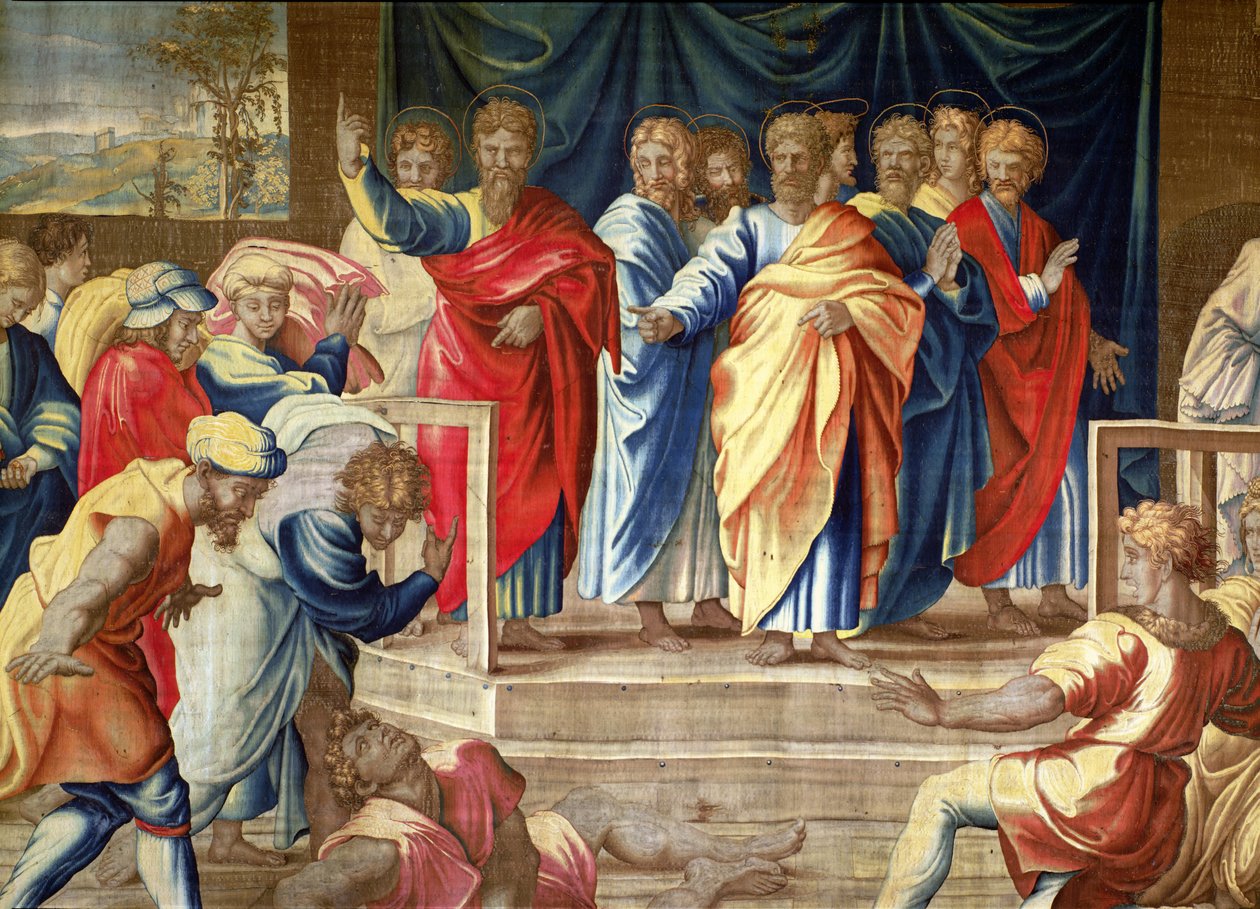 使徒行传，莫特莱克挂毯 作者 拉斐尔（Raffaello Sanzio Raphael）