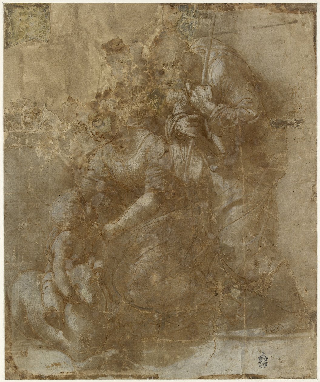 和羔羊的神圣家族，WA1951.46 作者 拉斐尔（Raffaello Sanzio Raphael）
