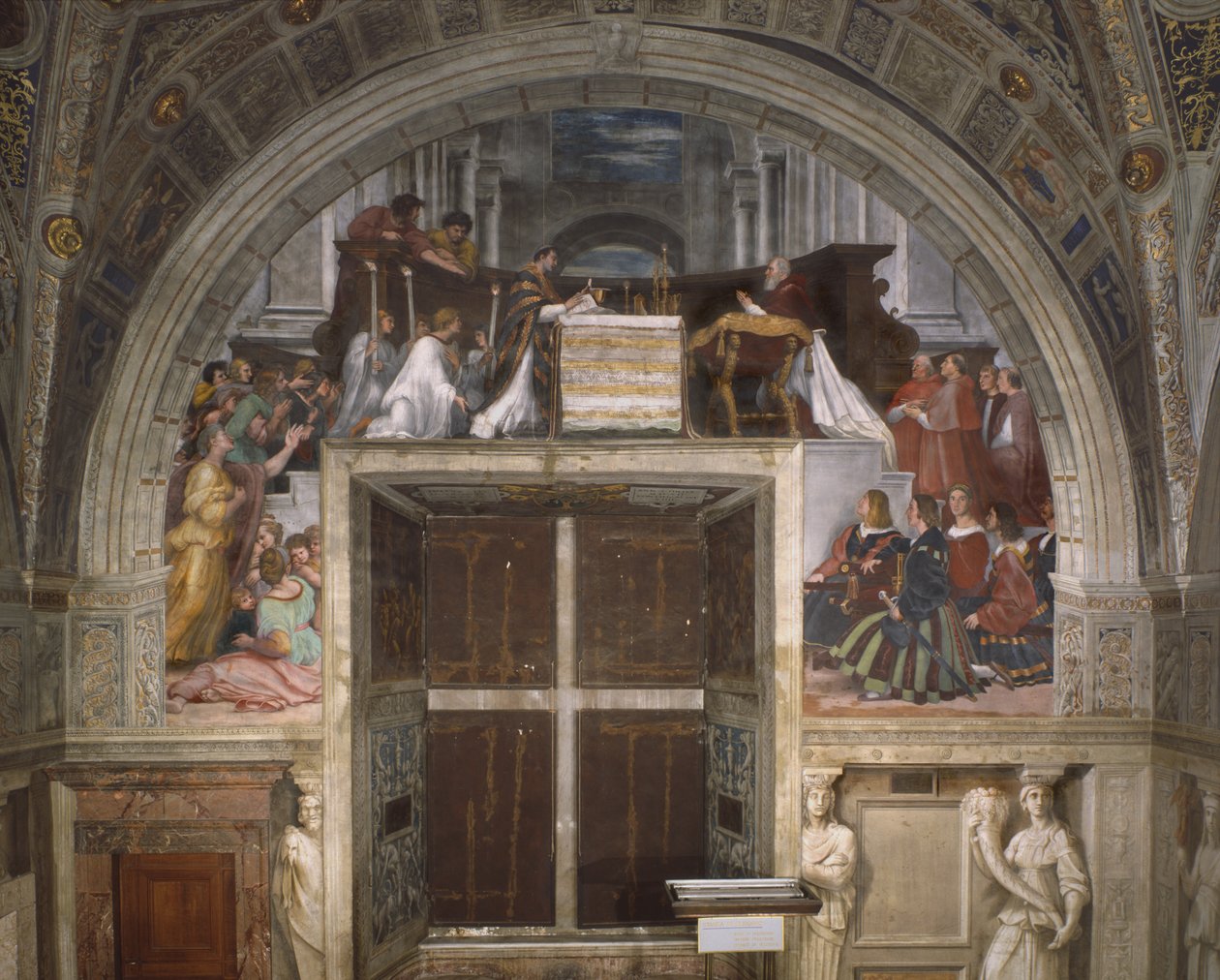 Bolsena的弥撒，Heliodorus室，1512-14 作者 拉斐尔（Raffaello Sanzio Raphael）