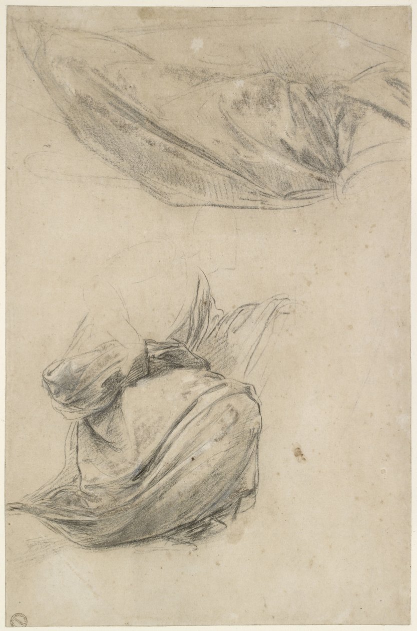 两种帷幔研究，WA1846.184 作者 拉斐尔（Raffaello Sanzio Raphael）