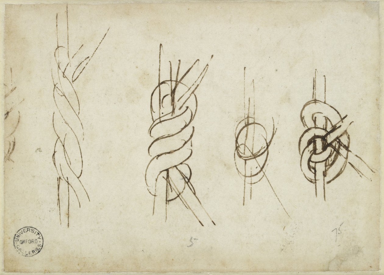 Verso：五个Strapwork草图，WA1846.196 作者 拉斐尔（Raffaello Sanzio Raphael）