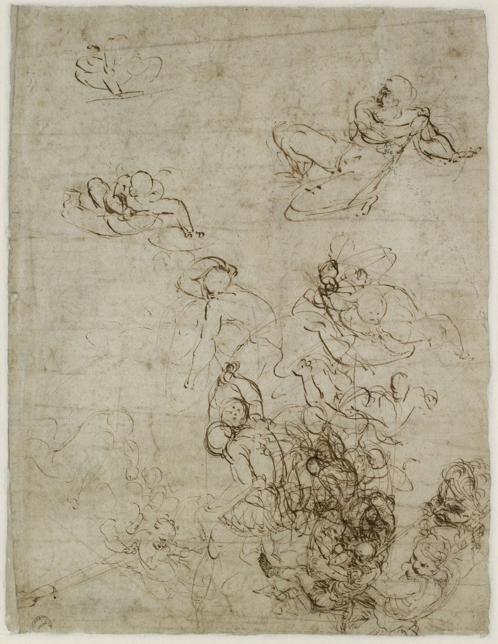 Verso：复活研究，WA1846.200 作者 拉斐尔（Raffaello Sanzio Raphael）
