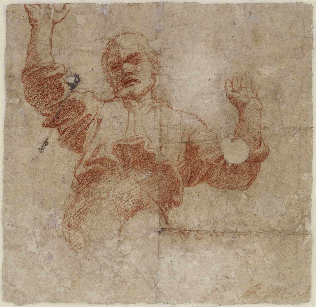 Verso：研究全能的形象，WA1846.207 作者 拉斐尔（Raffaello Sanzio Raphael）