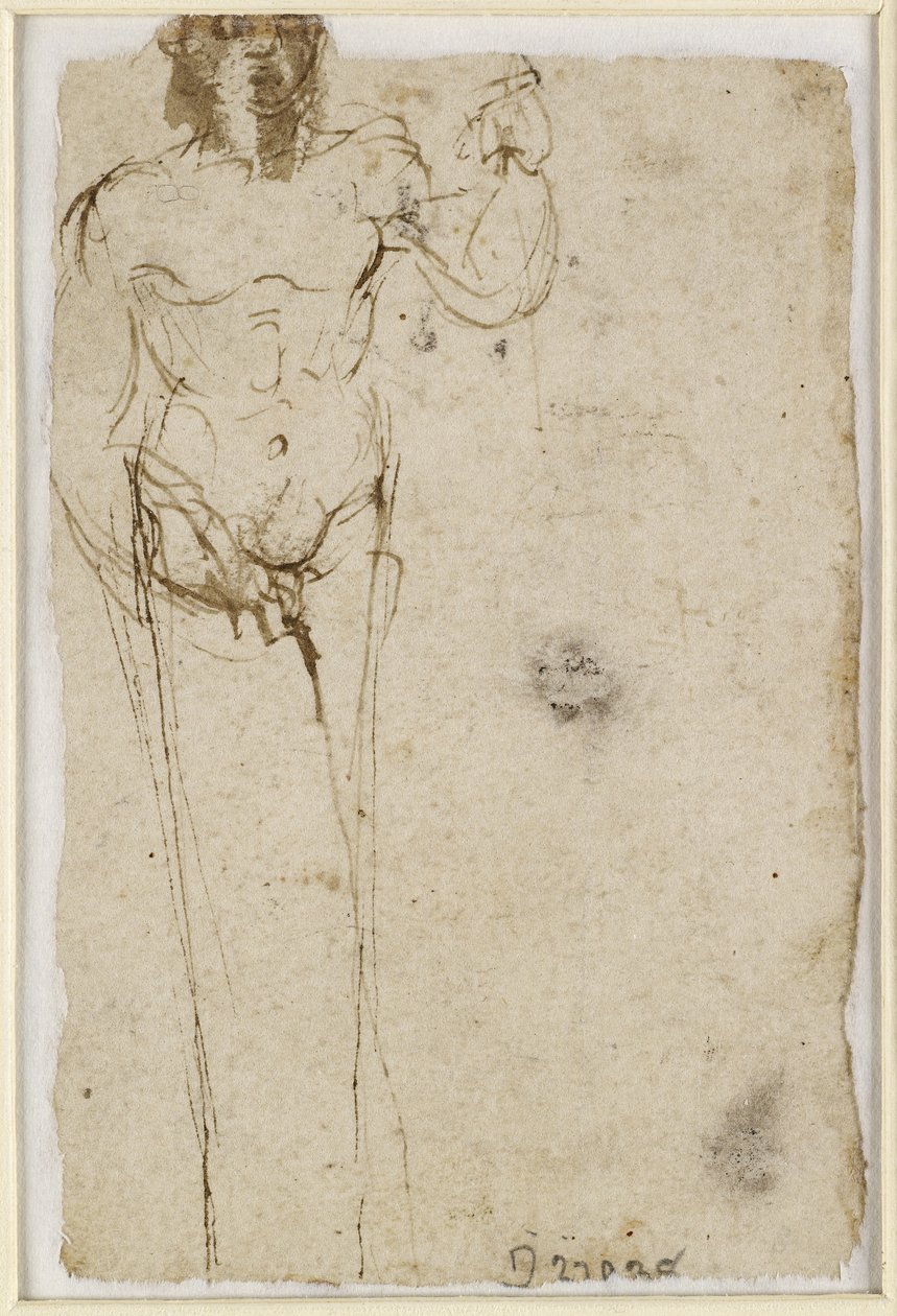 Verso：Herm的研究，WA1965.47.5 作者 拉斐尔（Raffaello Sanzio Raphael）