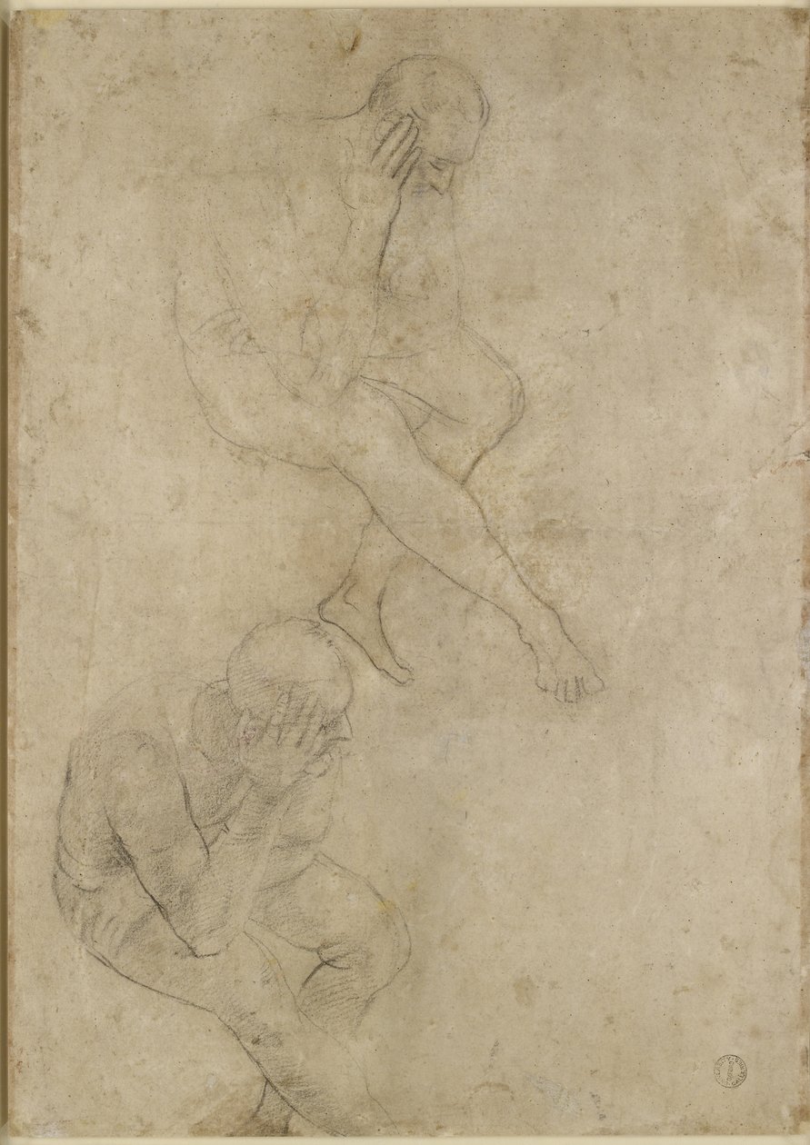 Verso：对一位老人的两项研究，WA1846.210 作者 拉斐尔（Raffaello Sanzio Raphael）