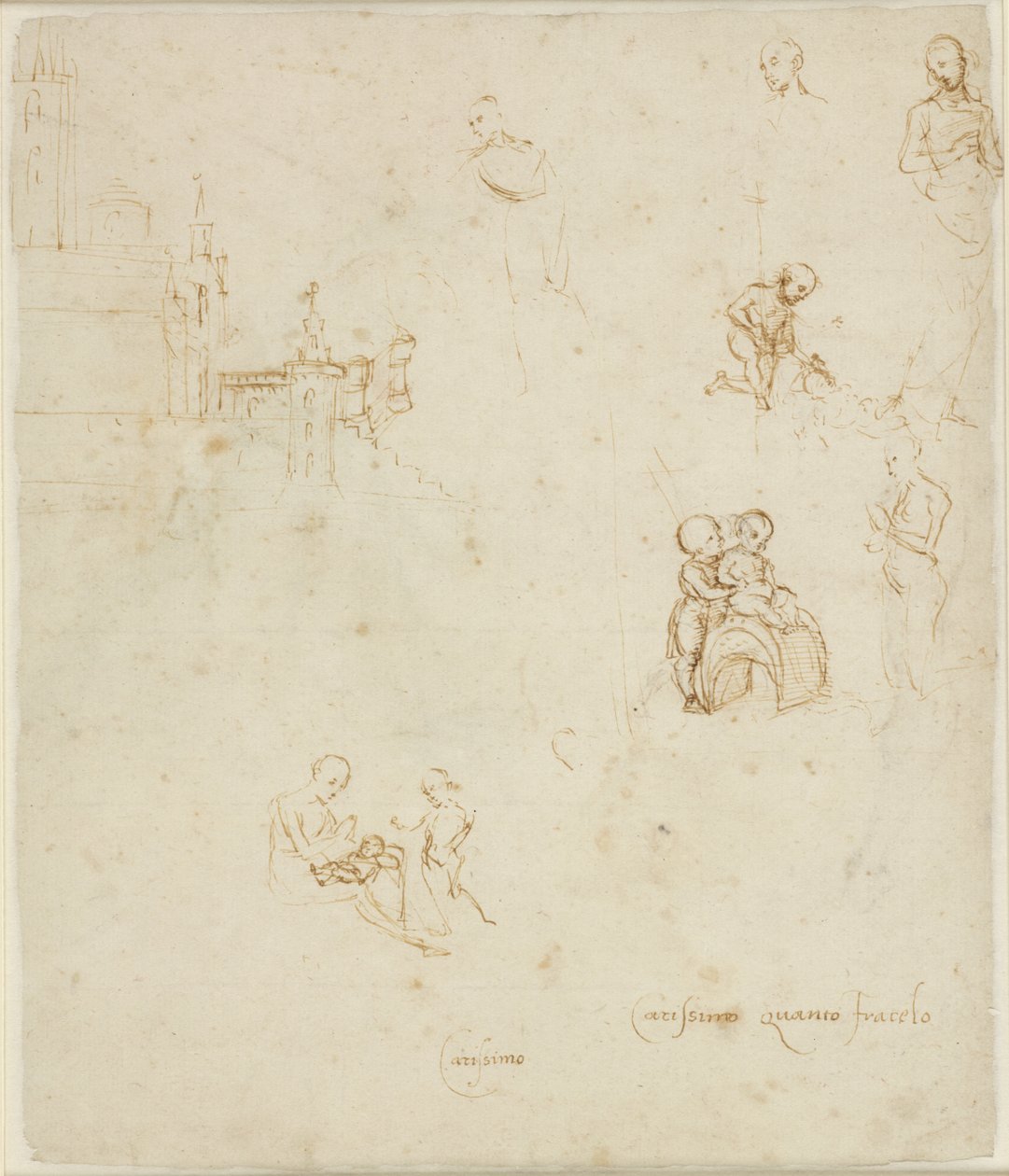 Verso：各种图研究，WA1846.145 作者 拉斐尔（Raffaello Sanzio Raphael）