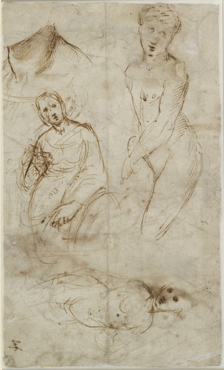 Verso：各种研究，WA1846.177 作者 拉斐尔（Raffaello Sanzio Raphael）