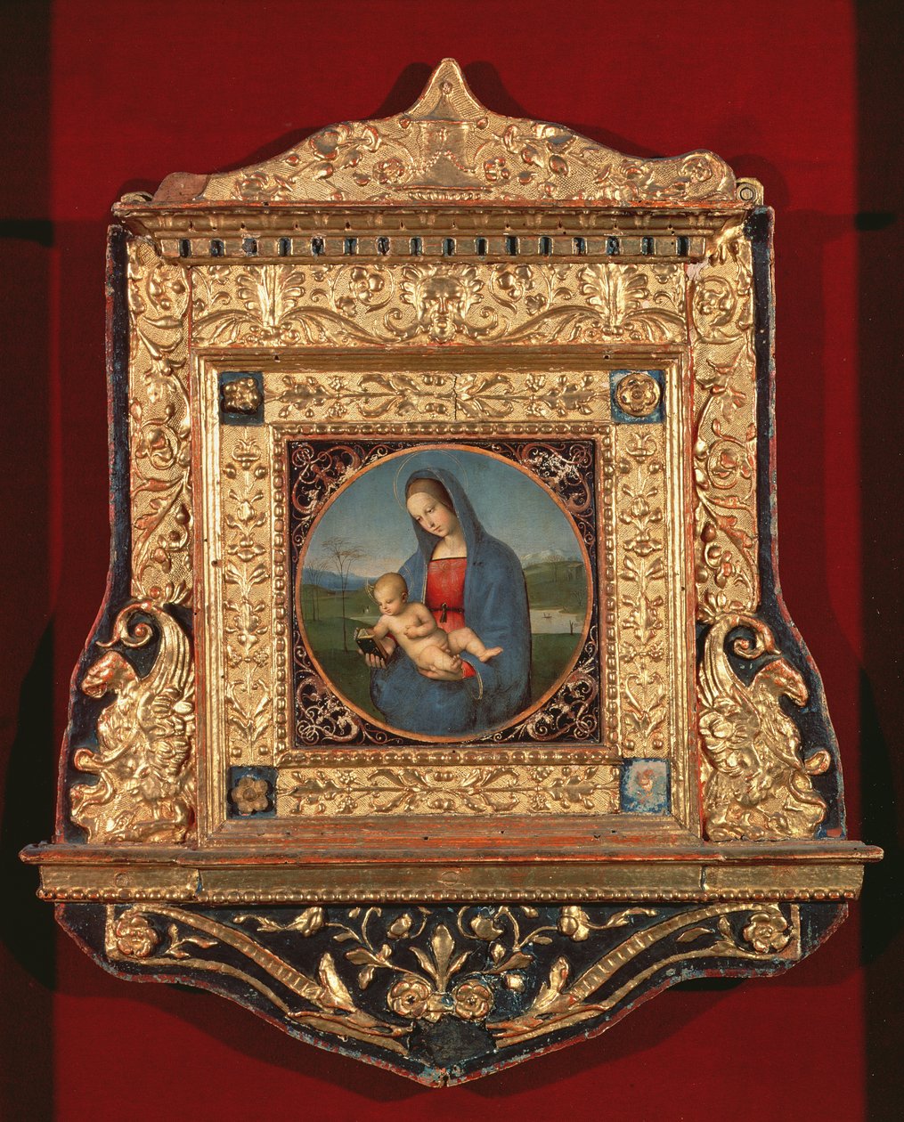 处女和儿童，也称为麦当娜Conestabile（带框架），c.1502-4，（油木） 作者 拉斐尔（Raffaello Sanzio Raphael）