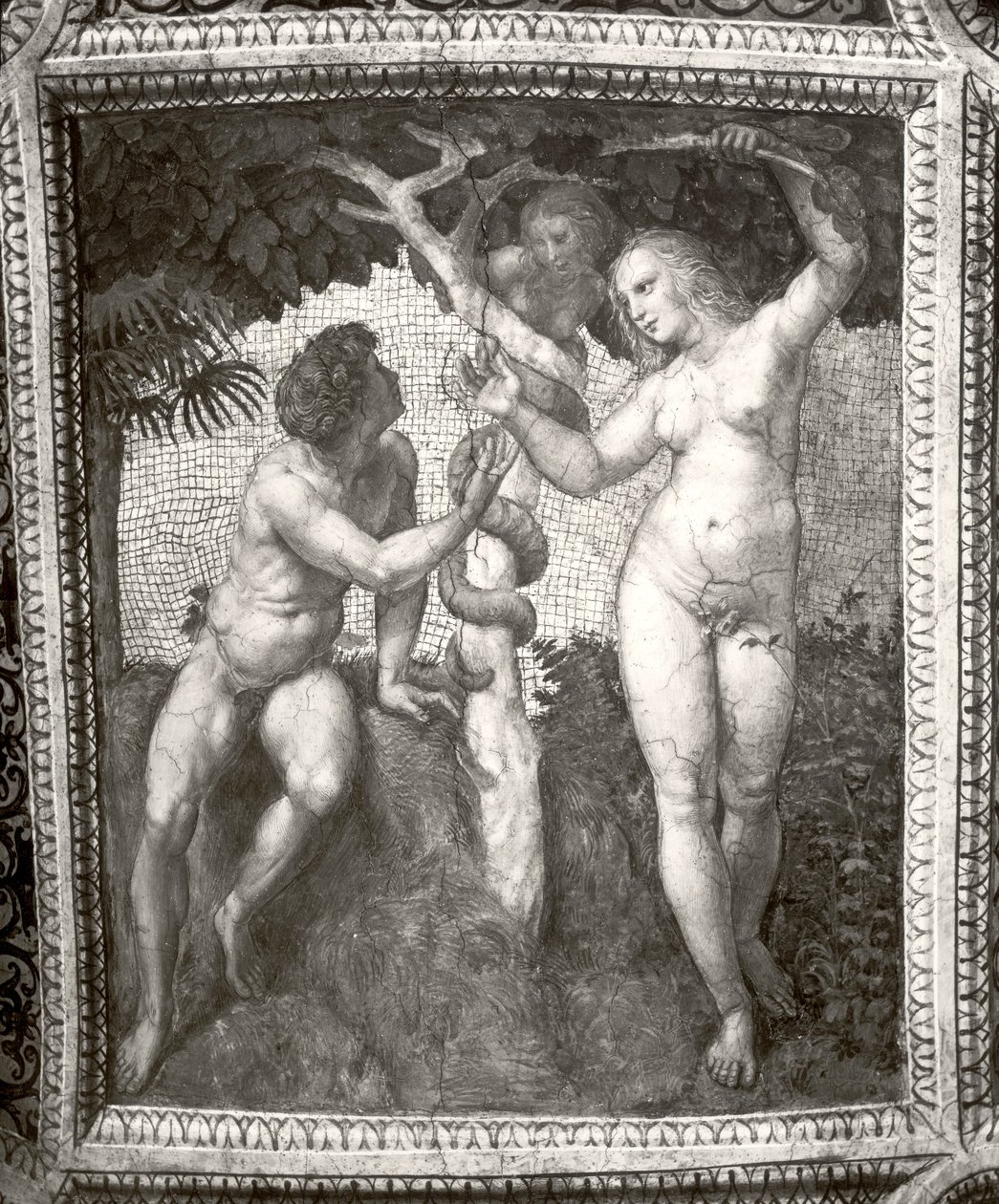 亚当和夏娃，来自Stanza della Segnatura，c.1508-11 作者 拉斐尔（Raffaello Sanzio Raphael）