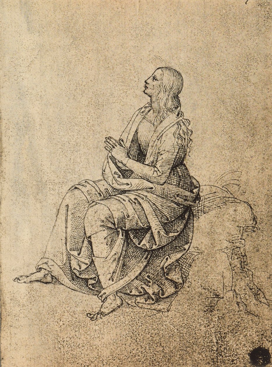 女性形象祈祷;拉斐尔画的。 Gallerie dellAccademia，威尼斯 作者 拉斐尔（Raffaello Sanzio Raphael）
