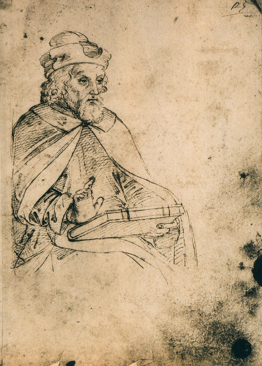 女性形象与书;拉斐尔在威尼斯的Gallerie dellAccademia画画 作者 拉斐尔（Raffaello Sanzio Raphael）