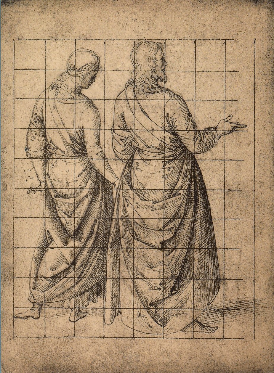 男性人物，后视;拉斐尔画的。 Gallerie dellAccademia，威尼斯 作者 拉斐尔（Raffaello Sanzio Raphael）