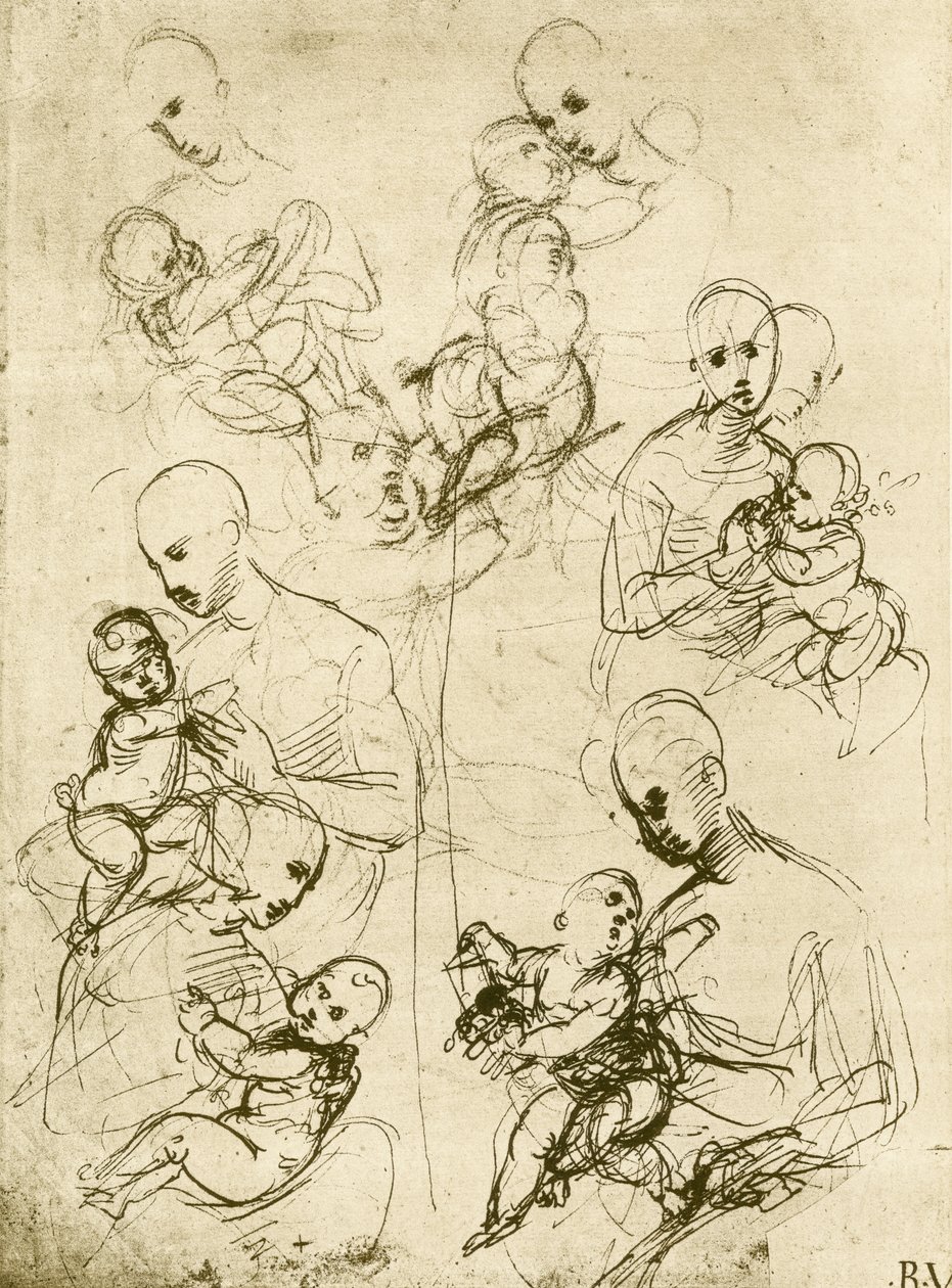 麦当娜的六项研究 作者 拉斐尔（Raffaello Sanzio Raphael）