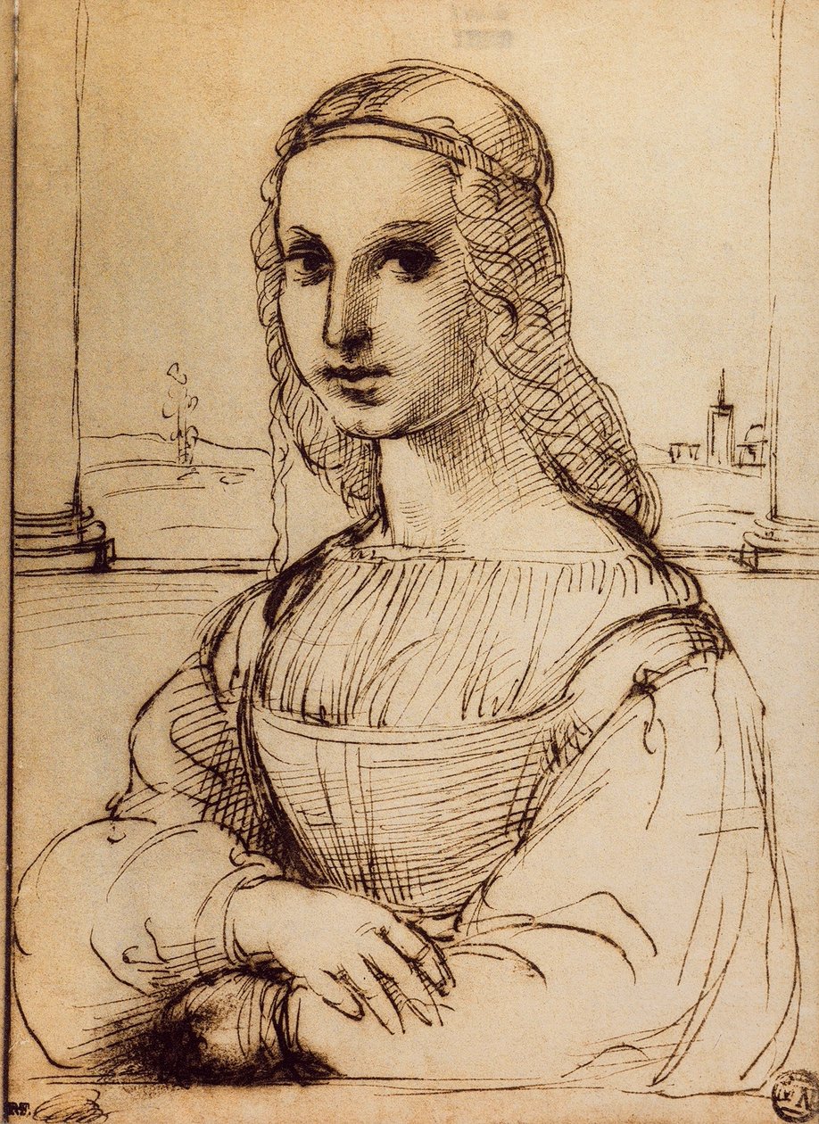 研究Maddalena Doni的肖像;拉斐尔画的。巴黎的卢浮宫 作者 拉斐尔（Raffaello Sanzio Raphael）