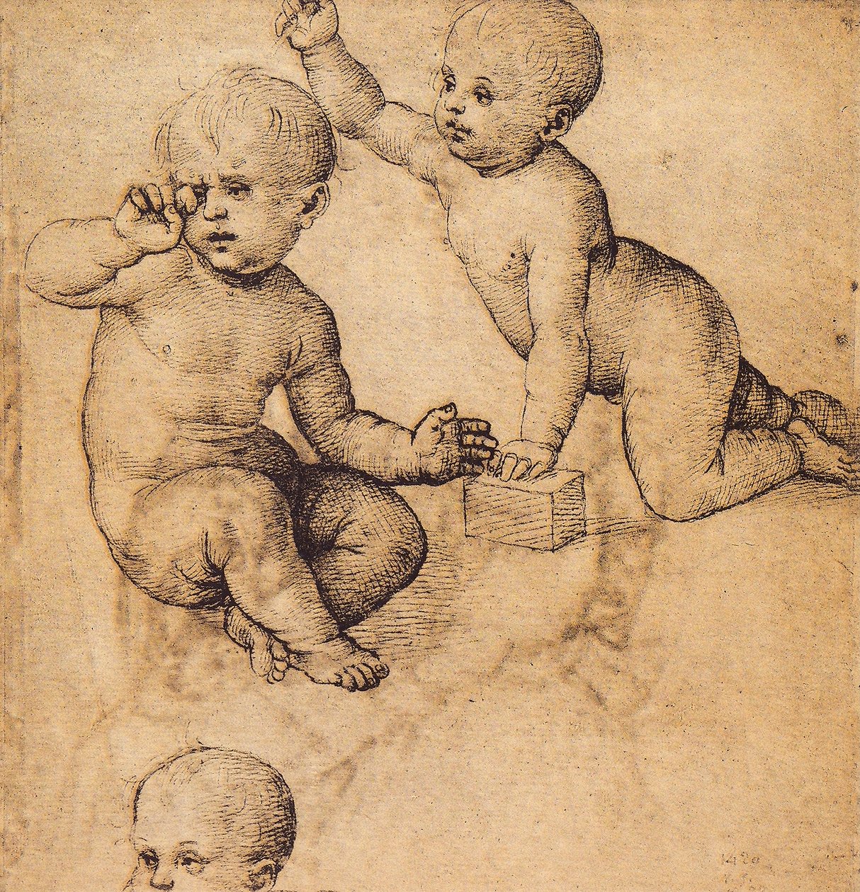 小天使的研究;拉斐尔画的。巴黎的卢浮宫 作者 拉斐尔（Raffaello Sanzio Raphael）