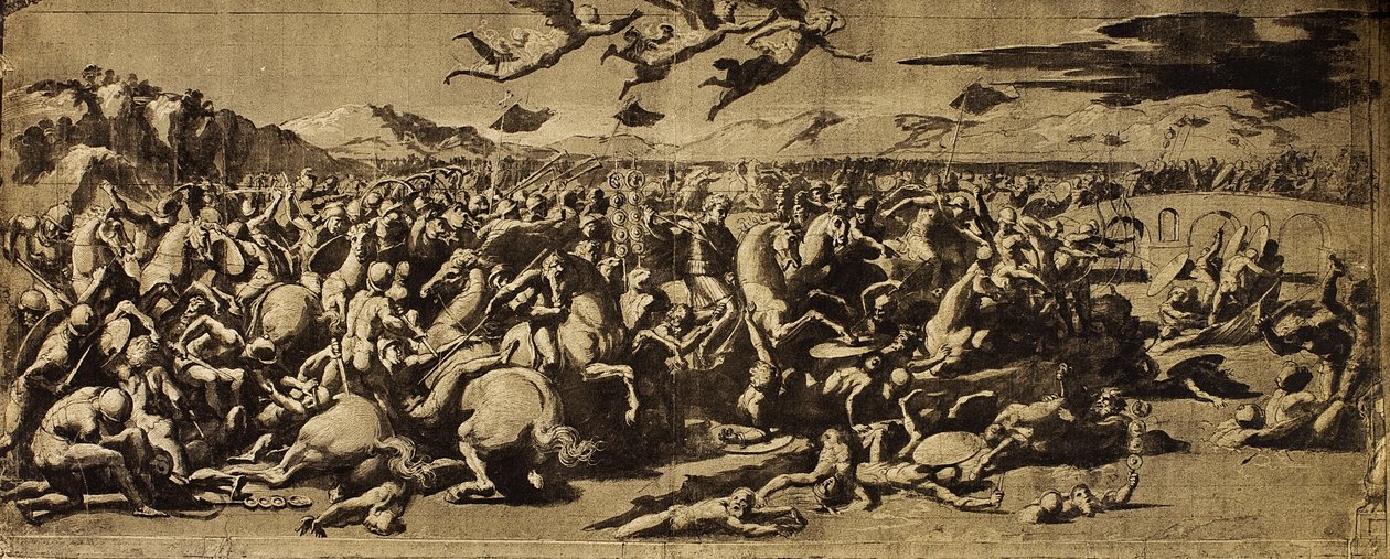 君士坦丁战役;拉斐尔画的。巴黎的卢浮宫 作者 拉斐尔（Raffaello Sanzio Raphael）