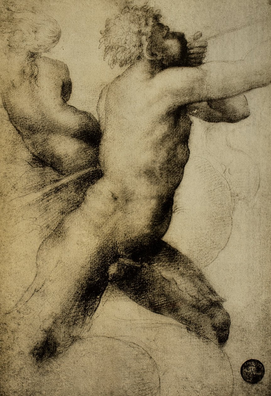 Triton和Nereid;拉斐尔画的。 Gallerie dellAccademia，威尼斯 作者 拉斐尔（Raffaello Sanzio Raphael）