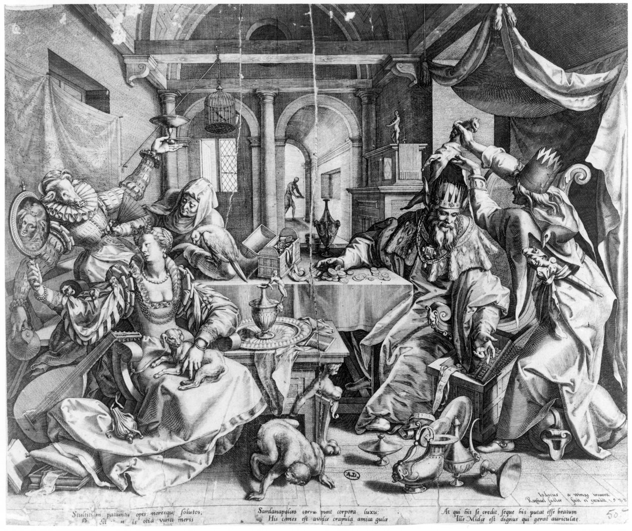 愚人与国王，1588年 作者 拉斐尔·萨德勒