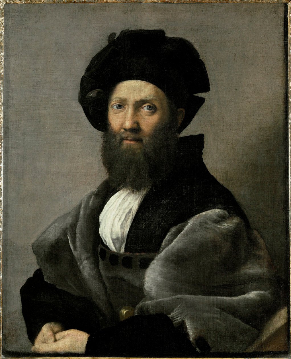 Il Cortegiano "的作者巴尔达萨雷-卡斯蒂利昂伯爵... 作者 拉斐尔 (1483-1520)