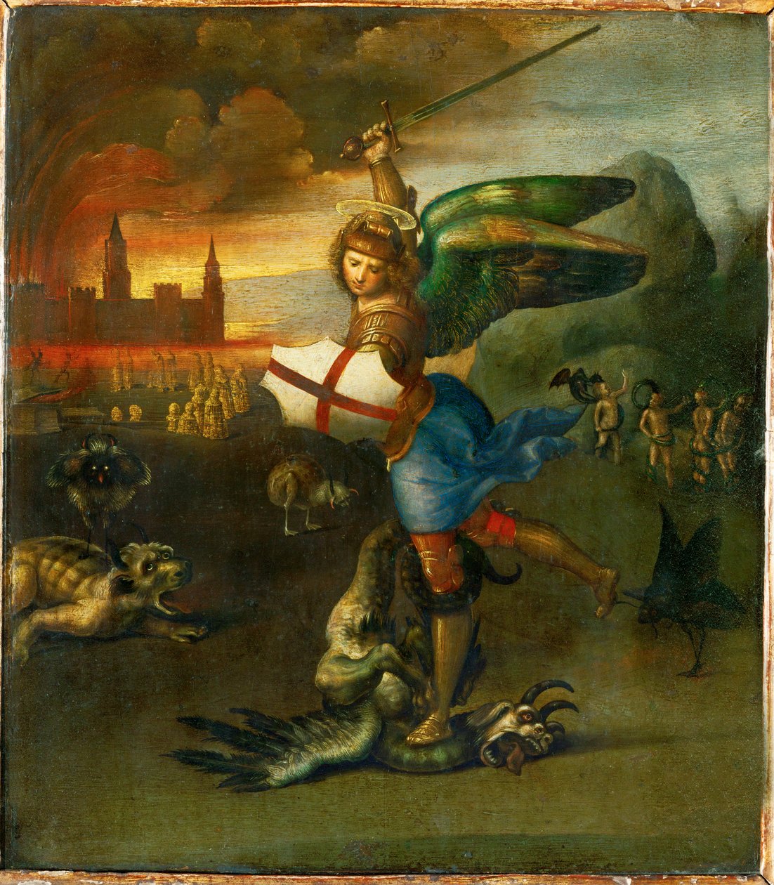 圣米迦勒为乌尔比诺公爵 Guidobaldo Montefeltre 而作... 作者 拉斐尔 (1483-1520)
