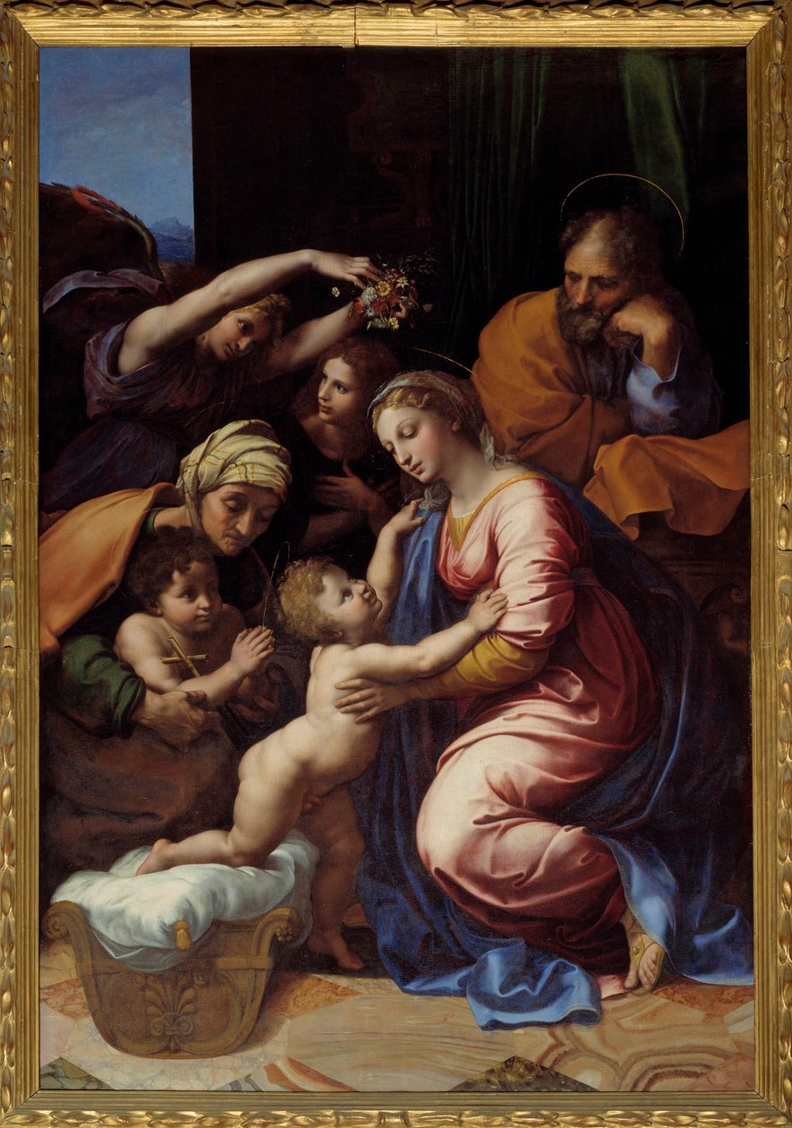 La Sainte Famille dit La Grande Sainte Famille 弗朗索瓦一世绘拉斐尔 (Raffaello Sanzio) (1483-1520) 2.07x1.4 米 作者 拉斐尔