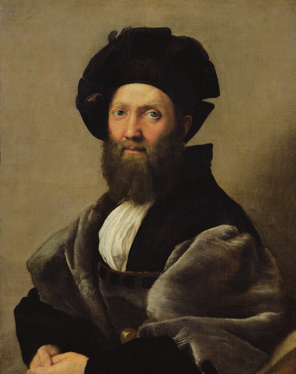 1516年之前的Baldassare Castiglione（1478-1529）肖像（布面油画） 作者 拉斐尔