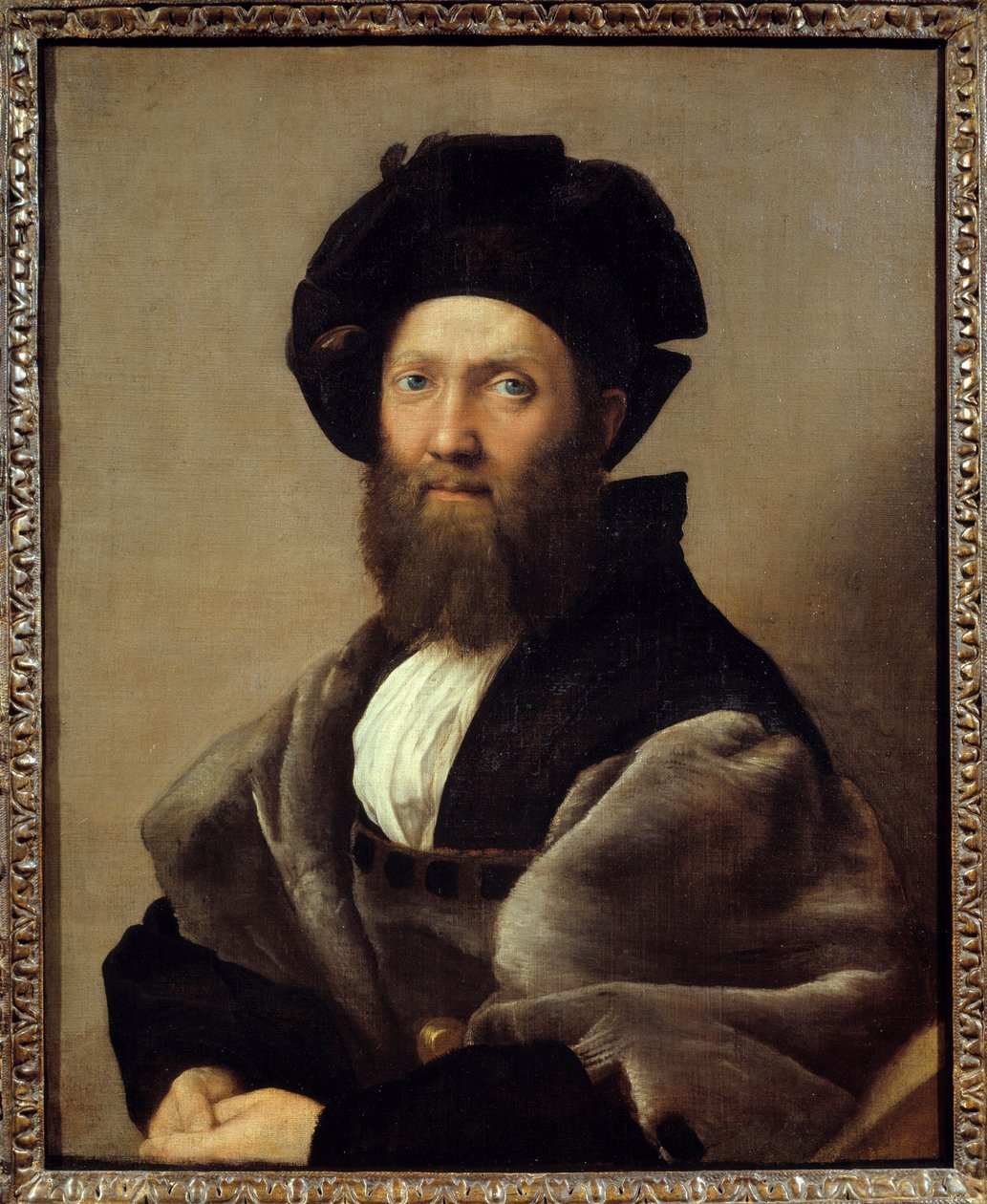 Portrait of Balthazar (Baldassare) Castiglione (1478-1529) Italian writer and diplomat. Painting by Raffaello Sanzio dit Raphael (1483-1520) 作者 拉斐尔
