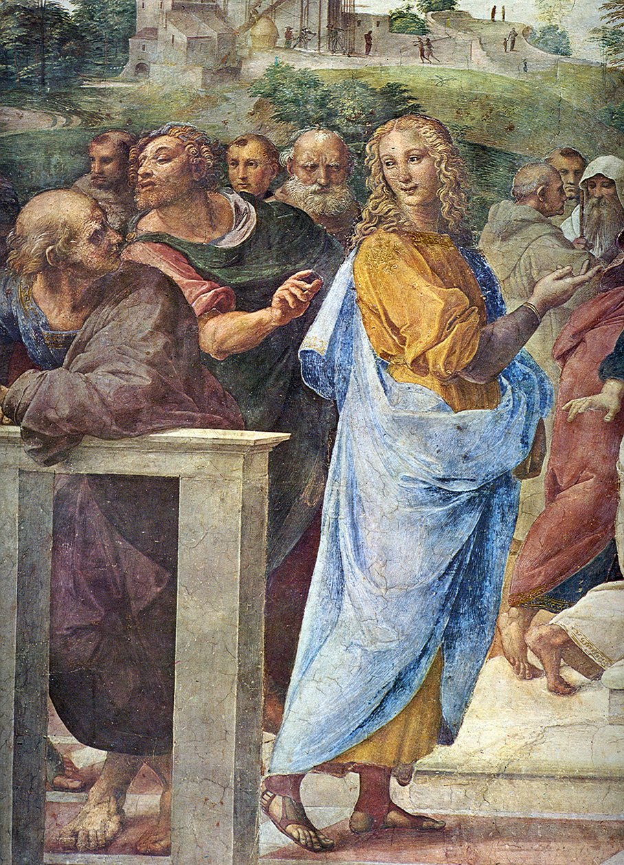 争议。详细信息：建筑师Bramante和Francesco Maria Della Rovere权利，1509年 作者 拉斐尔（Raffaello Sanzio Raphael）