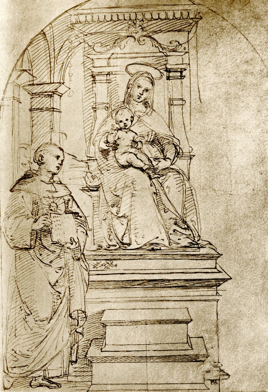 麦当娜登基 作者 拉斐尔（Raffaello Sanzio Raphael）