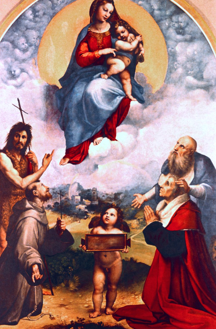 圣母玛利亚（Fonna），c1511-1512 作者 拉斐尔（Raffaello Sanzio Raphael）