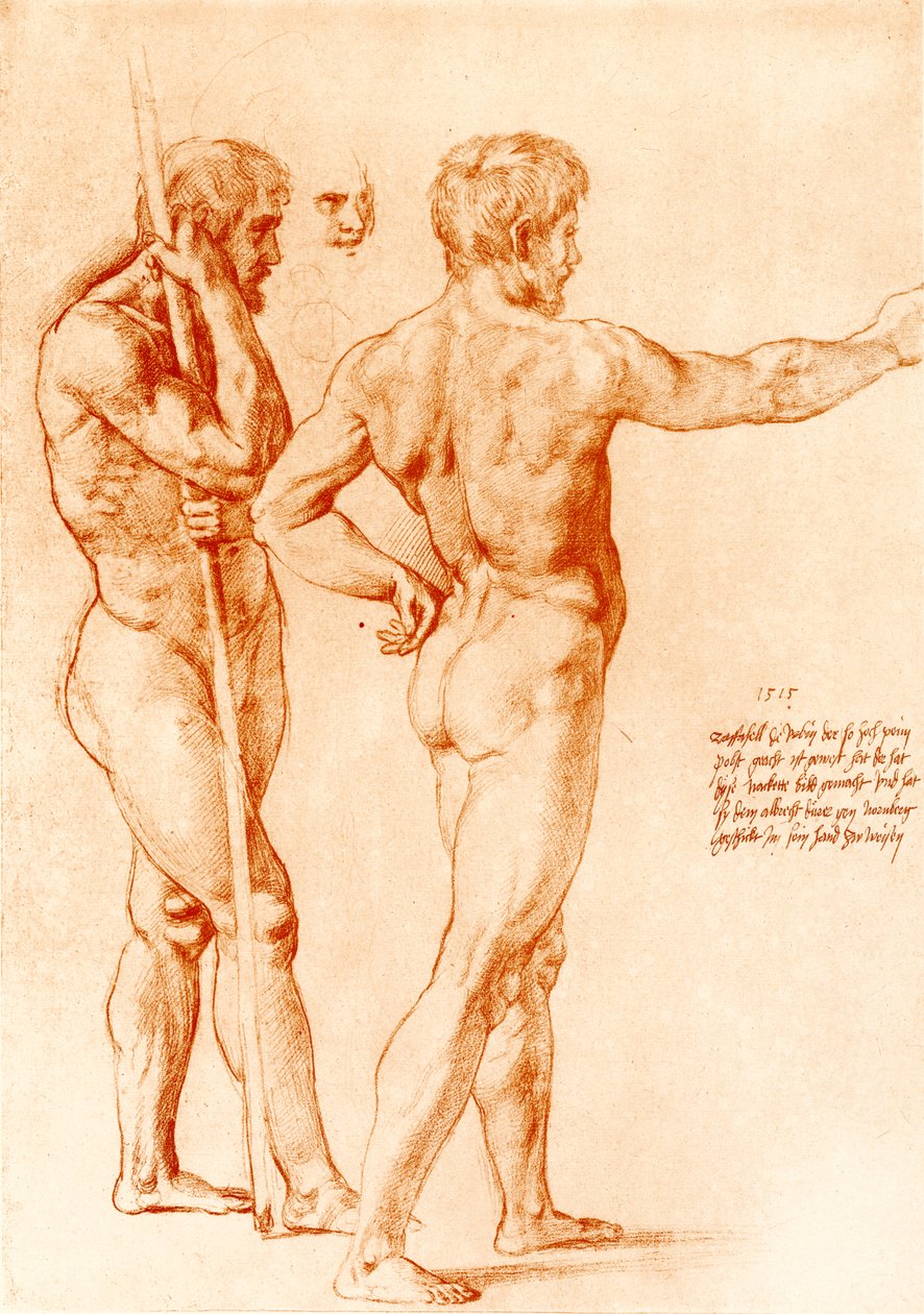 两位勇士的裸体研究 作者 拉斐尔（Raffaello Sanzio Raphael）