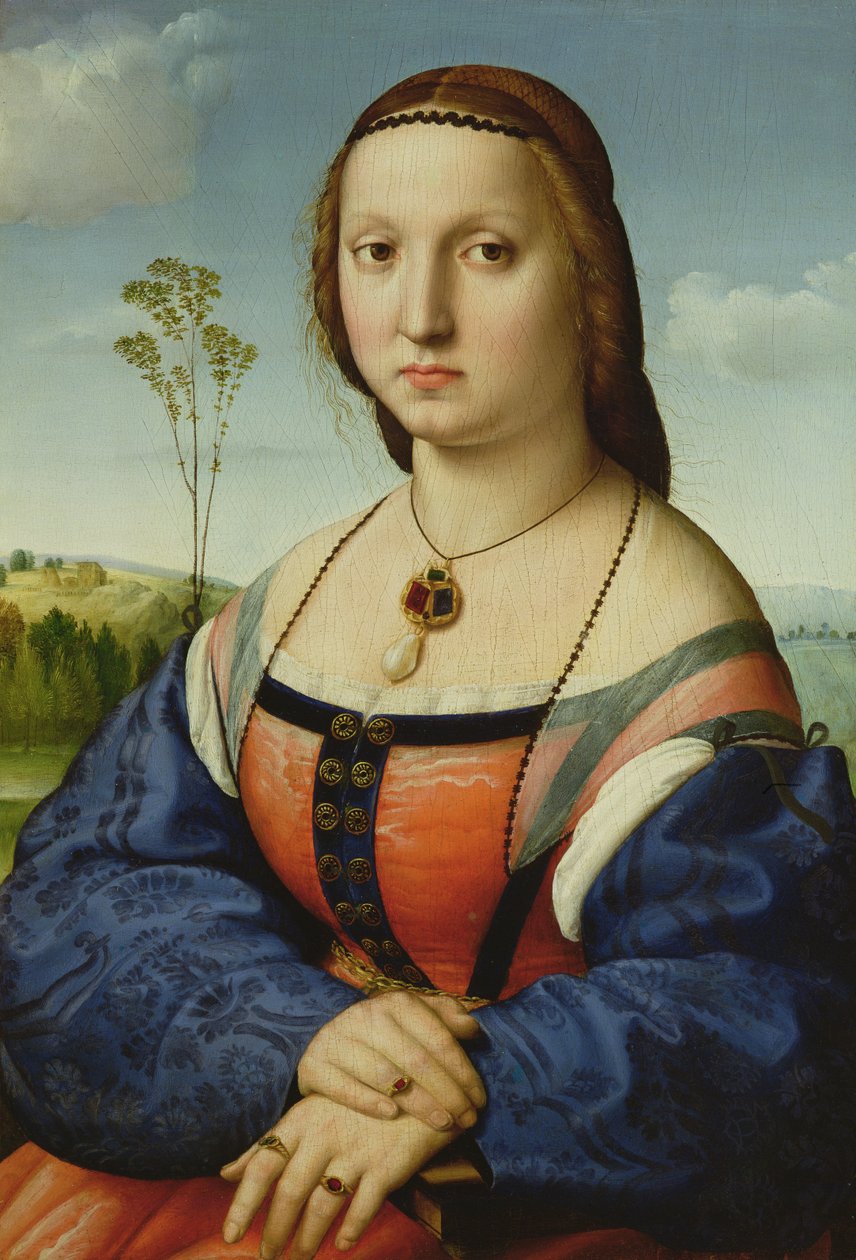 Maddalena Doni，1506的肖像 作者 拉斐尔（Raffaello Sanzio Raphael）