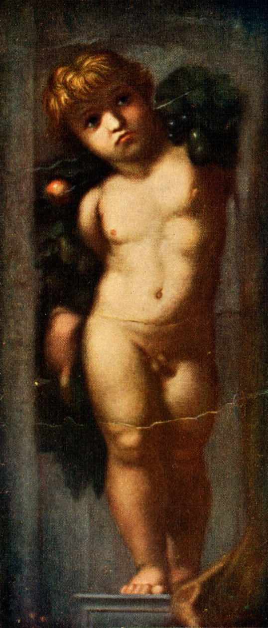 带花环的Putto，c1510，c1912 作者 拉斐尔（Raffaello Sanzio Raphael）