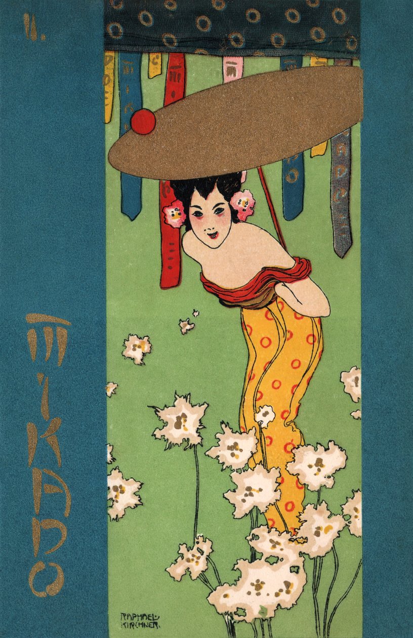 艺伎，约 1900 年（插图） 作者 拉斐尔·基希纳（Raphael Kirchner）