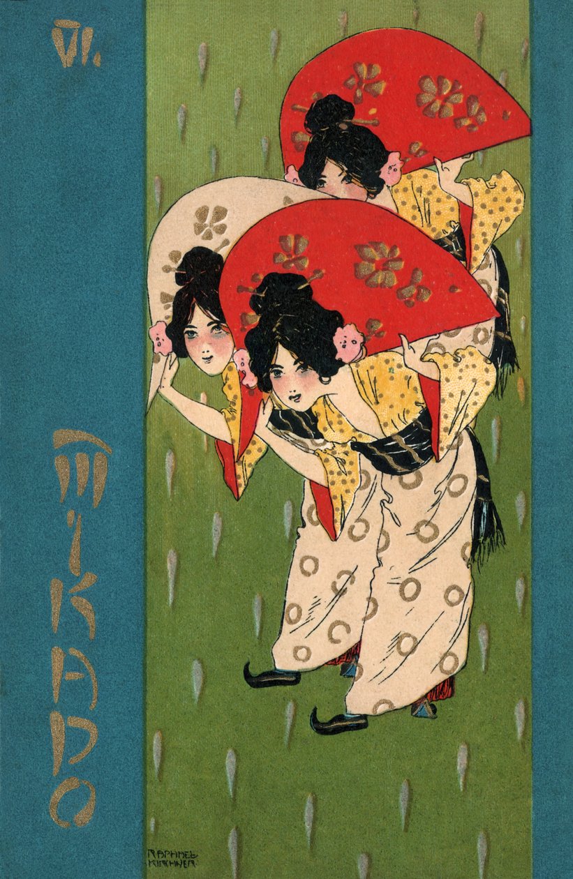 艺妓，约 1900 年（插图） 作者 拉斐尔·基希纳（Raphael Kirchner）