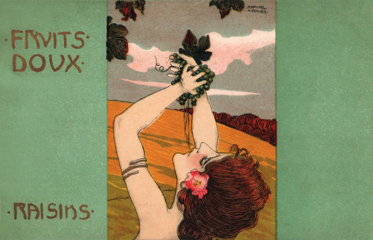 葡萄，约 1900 年（插图） 作者 拉斐尔·基希纳（Raphael Kirchner）