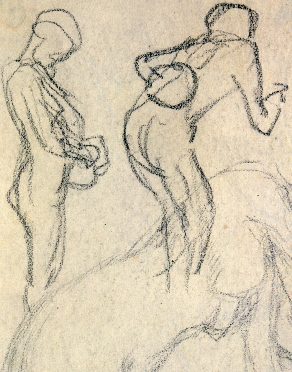 裸体研究，c。 1905年（绘图） 作者 拉斐尔·基希纳（Raphael Kirchner）