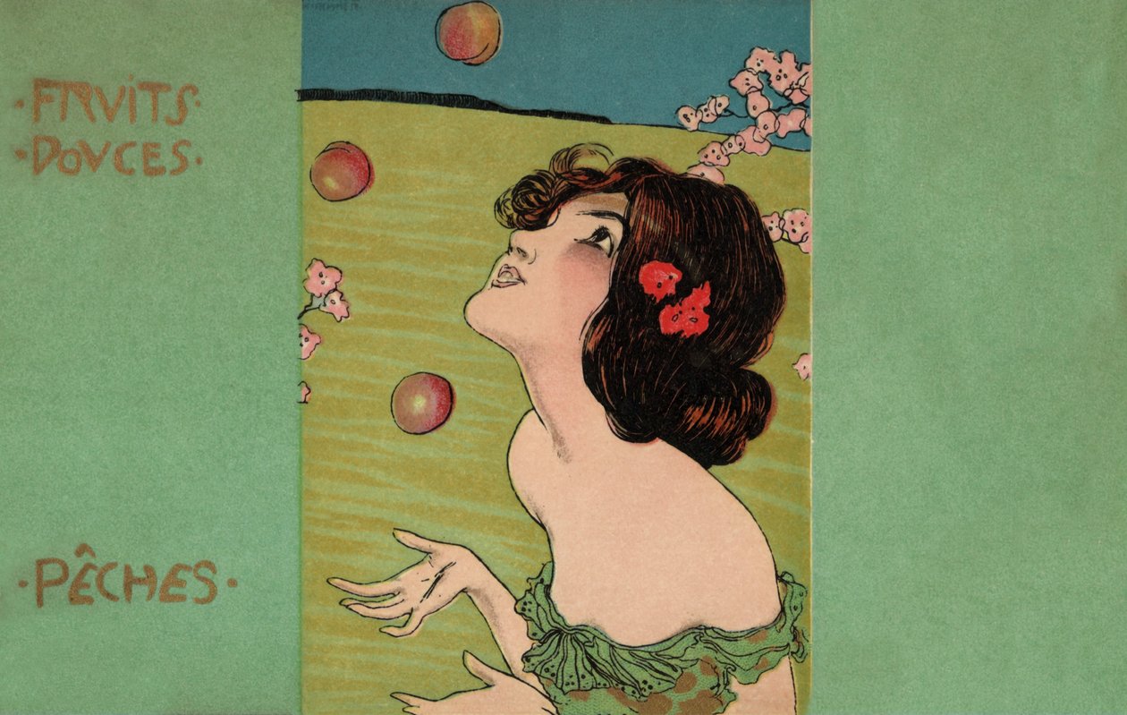 桃子，约 1900 年（插图） 作者 拉斐尔·基希纳（Raphael Kirchner）