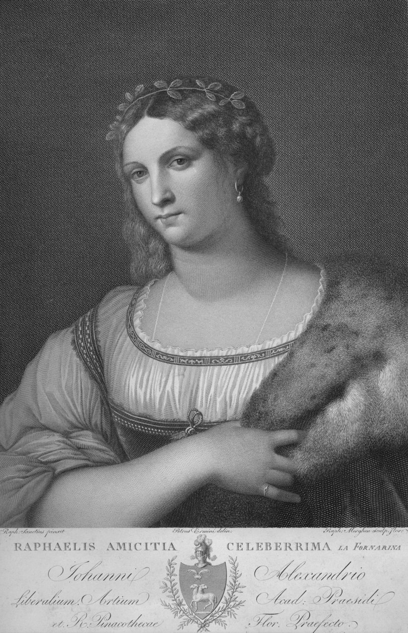 La Fornarina"，约1814年。 作者 拉斐尔摩根