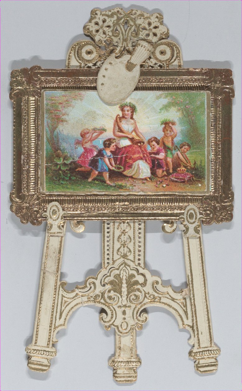 瓦伦丁--站立的画架，彩色石印的家庭，1873年。 作者 拉斐尔塔克和儿子