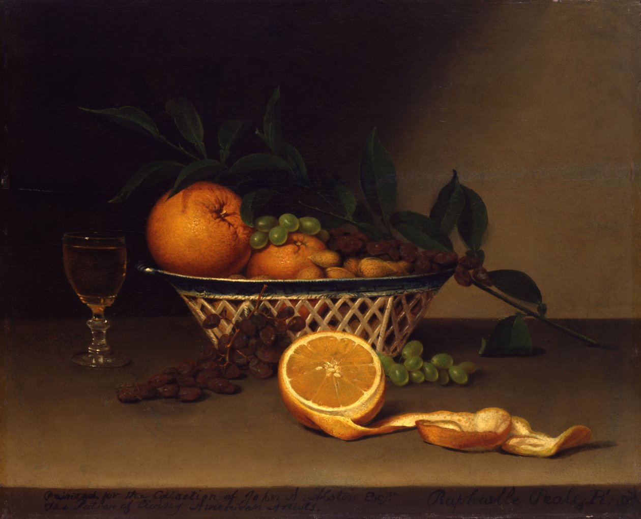 静物与橘子 作者 拉斐尔·皮尔（Raphaelle Peale）