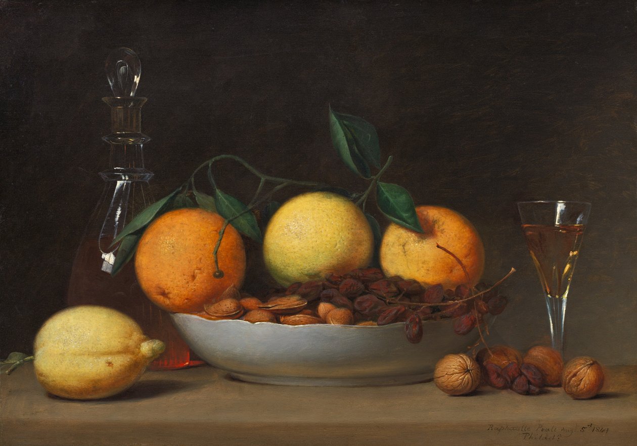 一道甜点，1814年。 作者 拉斐尔·皮尔（Raphaelle Peale）