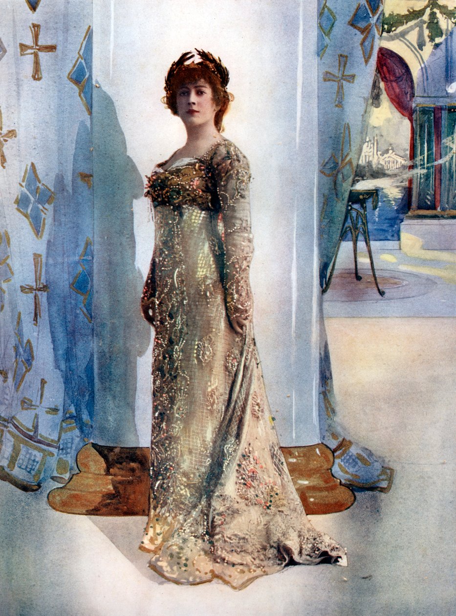 简-哈丁在《Plus que Rene》中，约1902年 作者 劳特林格