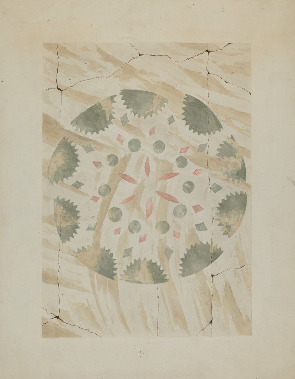 模板墙的细节，约1937年。 作者 雷·霍尔顿