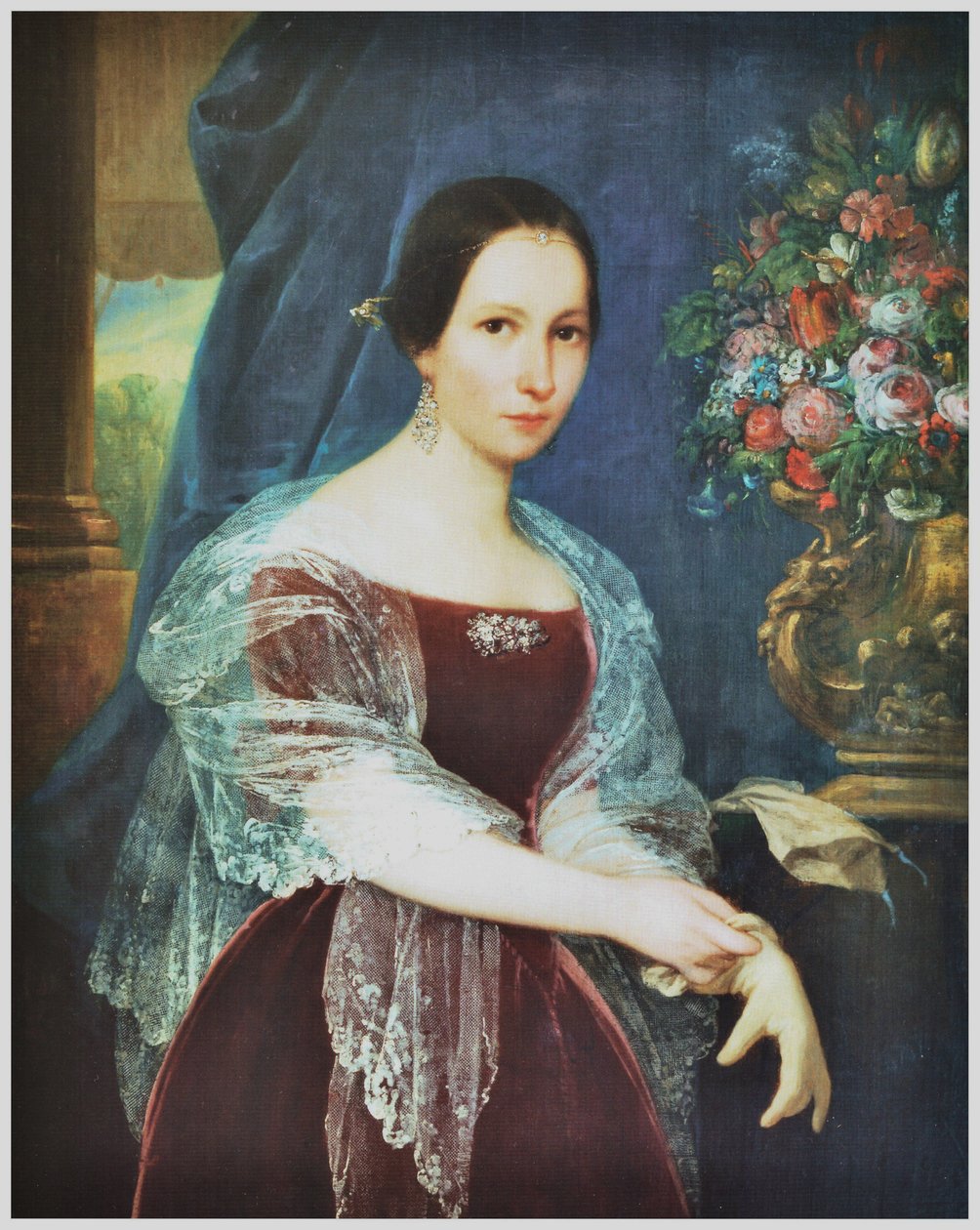 Dona Enriqueta Pinto de Bulnes的肖像 作者 雷蒙德·昆萨克·蒙沃辛