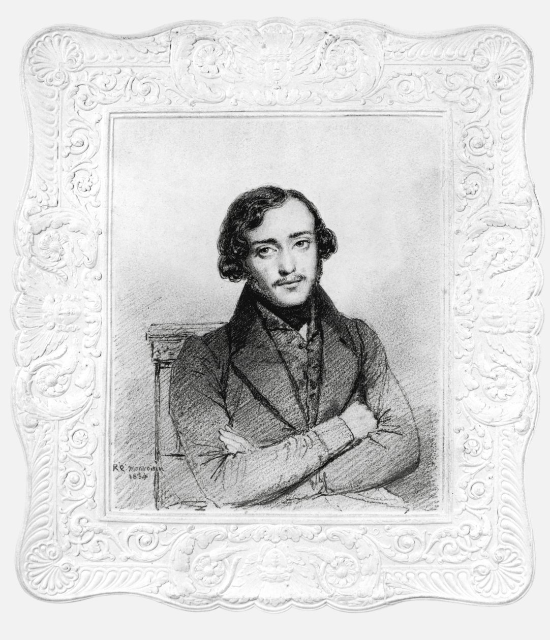 肖像Eugene Emmanuel Viollet-le-Duc（1814  -  79）20世纪20年代（木炭和铅笔在纸上） 作者 雷蒙德·昆萨克·蒙沃辛